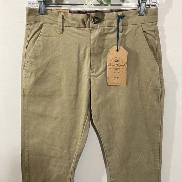 NWT Across The Pond ATP Signature Line Slim Fit Stretch Chino Tan 29x30 - Picture 2 of 16